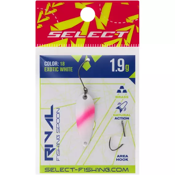 Блешня Select Rival 1.9g 30mm #18 Exotic White, Вага блешні: 1.9, Колір блешні: #18 Exotic White, фото , изображение 2